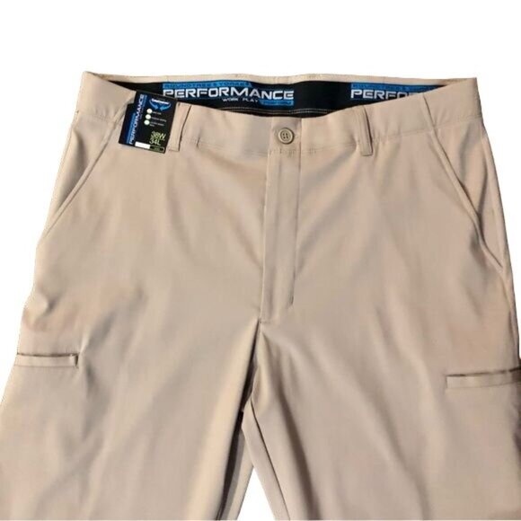 Roundtree Yorke Tan Pants Mens 38x34 NEW Classic Fit Cargo - Picture 3 of 15